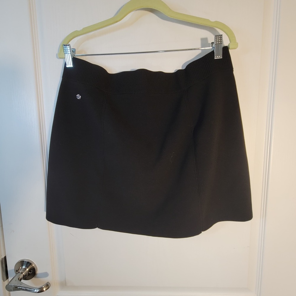Lululemon✨Ribbed-Knit Mini Skirt RARE•Black•Knit Full Zip Skirt•Like New•Large - Picture 11 of 15
